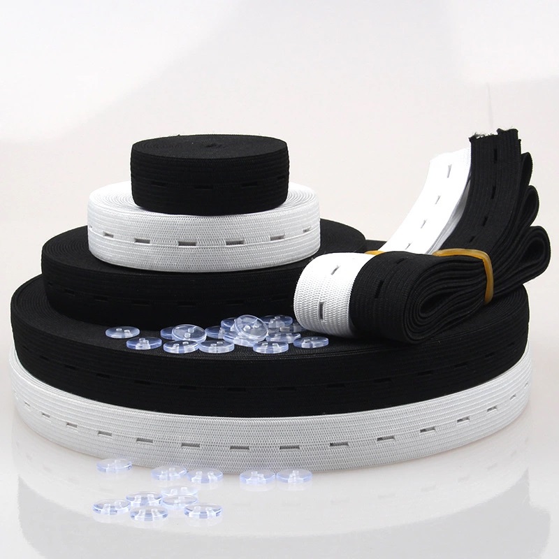 Button knitted elastic band
